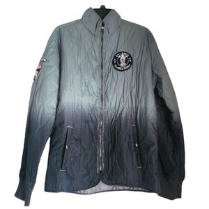 American Rag CIE "Lost Angels" Nylon Bomber Jacket Size Large